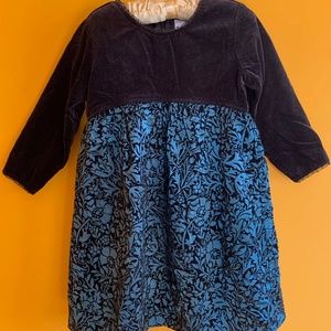 EUC Hanna Andersson Velvet Brocade Dress 90cm (US)